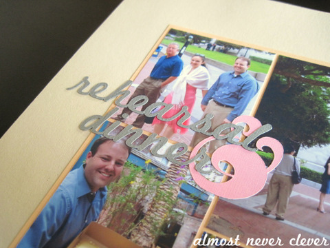 Wedding Rehearsal Scrapbook There are 2 separate blocks of text 