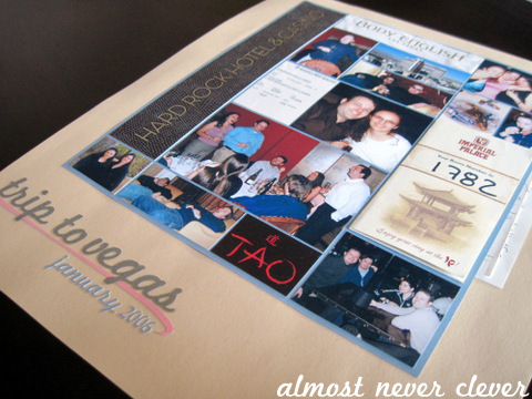 Bachelor Bachelorette Party Scrapbook Layout Lots of pictures lots of