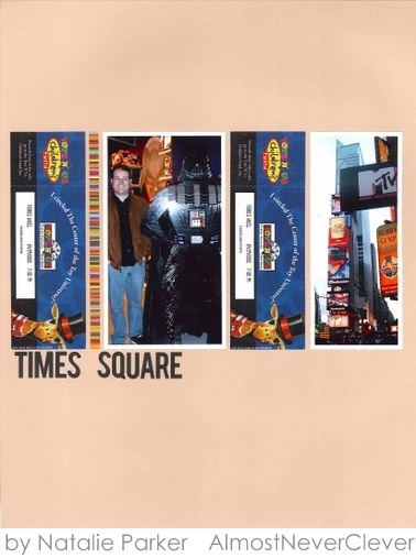 Times Square Scrapbook Layout by Natalie Parker