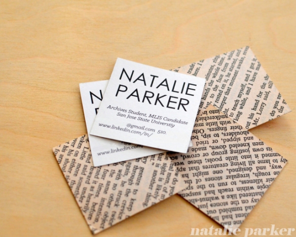 Grad Student Square Business Cards by Natalie Parker